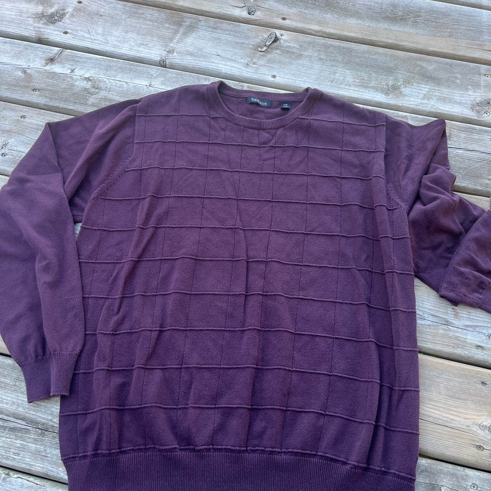 Van Heusen Men's Rich Purple‎ Crewneck Sweater